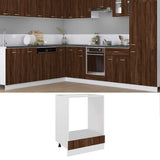 Oven Cabinet Lyon Brown Oak 60x46x81.5 cm Engineered Wood 825836