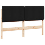 Upholstered Headboard Brown and Black 160 cm Solid Pine Wood 880060
