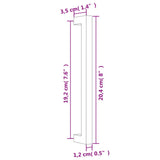 Cabinet Handles 20 pcs Black 192 mm Stainless Steel 3203655