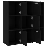 Book Cabinet Black 90x30x90 cm Engineered Wood 802931