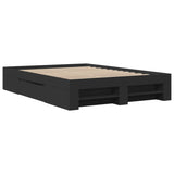 ZNTS Bed Frame without Mattress Black 120x200 cm Engineered Wood 3295479