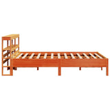 Bed Frame without Mattress Wax Brown 140x190 cm Solid Wood Pine 3306161