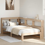 Bookcase Bed without Mattress 90x190 cm Single Solid Wood Pine 3324403