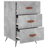 Bedside Cabinet Concrete Grey 40x40x66 cm Engineered Wood 827632