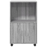 Rolling Cabinet Grey sonoma 55x40x91 cm Engineered Wood 853187