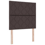 Box Spring Bed with Headboard Dark brown 90 x 190 cm Fabric 3339661