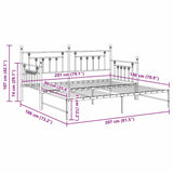 Daybed Frame White 90 x 200 cm Steel 42002680