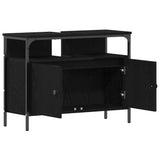 Bathroom Sink Cabinet Black oak 80 x 30 x 60 cm Engineered Wood 862237