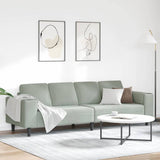 Living Room Couch Light Grey 250 x 77 x 76 cm 3335091