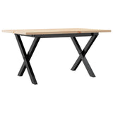 Coffee Table X-Frame 80x50x40 cm Solid Wood Pine and Steel 3282684