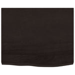 Table Top Dark Brown 60x50x cm Treated Solid Wood Oak 3156411