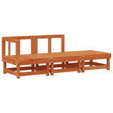 Sectional Sofa Units Wax Brown 183 x 61 x 62 cm Solid Pine Wood 865421