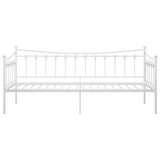 Sofa Bed Frame without Mattress White Metal 90x200 cm 324756