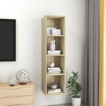 Wall-mounted TV Cabinet Sonoma Oak 37x37x142.5 cm Engineered Wood 805492