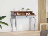 Writing Desk with Drawer Brown and White 80 x 40 x 92 cm 42012408