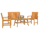 Garden Lounge Set Brown Solid Acacia wood 3154127