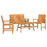 Garden Lounge Set Brown Solid Acacia wood 3154127