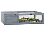 Tortoise House, Small Reptile Wooden House, with Mesh Roofs, Side Panels, for Turtles, Lizards, T3398P347607