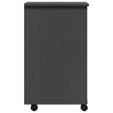Rolling Cabinet with Drawers MOSS Grey Solid Wood Pine 355905
