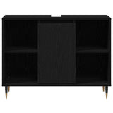 Bathroom Cabinet Black 80 x 33 x 60 cm Engineered Wood 873894