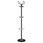 ZNTS Coat Stand with Umbrella Holder Black 180 cm Powder-coated Iron 377101