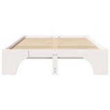 Bed Frame White 120 x 190 cm Solid Pine Wood 872957