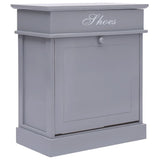 Shoe Cabinet Grey 50x28x58 cm Paulownia Wood 284084