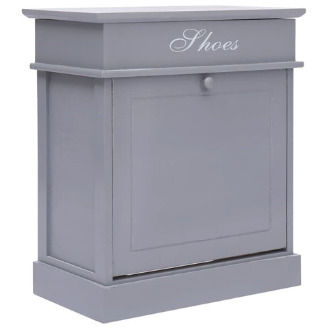 Shoe Cabinet Grey 50x28x58 cm Paulownia Wood 284084
