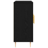 Sideboard Black Oak 90 x 34 x 80 cm Engineered Wood 869078