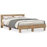 Bed Frame Artisan oak 150 x 200 cm Engineered wood 3333943
