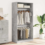 Wardrobe Concrete Grey 100x50x200 cm Engineered Wood 3307804