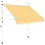 43231 Manual Retractable Awning 150 cm Orange and White Stripes