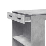Bar Table Concrete Grey 102x70x103.5 cm Engineered Wood 3309324
