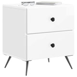 Bedside Cabinet High Gloss White 43 x 34.5 x 47.5 cm 895453