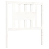 Bed Frame without Mattress White Single Solid Wood 3194537