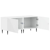 TV Cabinet High Gloss White Engineered Wood 896899