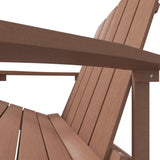 Garden Chair Brown HDPE and Stainless Steel Medium 318639