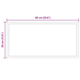 LED Bathroom Mirror Transparent 60 x 30 cm Tempered Glass 42045812