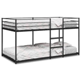 Bunk Bed without Mattress Black 107x203 cm Steel 4019880