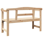 Outdoor Bench Brown 119 x 76 x 44cm Solid pine wood 4012185