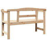 Outdoor Bench Brown 119 x 76 x 44cm Solid pine wood 4012185