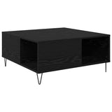Coffee Table Black Oak 80 x 80 x 36.5 cm Engineered Wood 881668