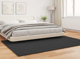 Anti-Slip Faux Rabbit Fur Rug OLITE Black 160 x 230 cm 42021726