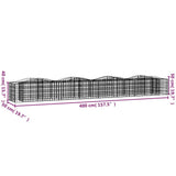 Arched Gabion Raised Bed 400x50x50 cm Galvanised Iron 153543