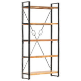 5-Tier Bookcase 90x30x180 cm Solid Acacia Wood 286587