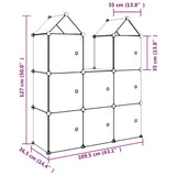Cube Storage Cabinet for Kids with 8 Cubes Blue PP 340583