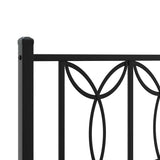 Metal Bed Frame without Mattress with Headboard Black 90x190cm 376120