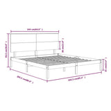 Bed Frame without Mattress 160x200 cm Solid Wood Pine 3104813