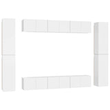 10 Piece TV Cabinet Set White Engineered Wood 3078665
