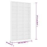 CD Cabinet White 102x23x177.5 cm Engineered Wood 801778